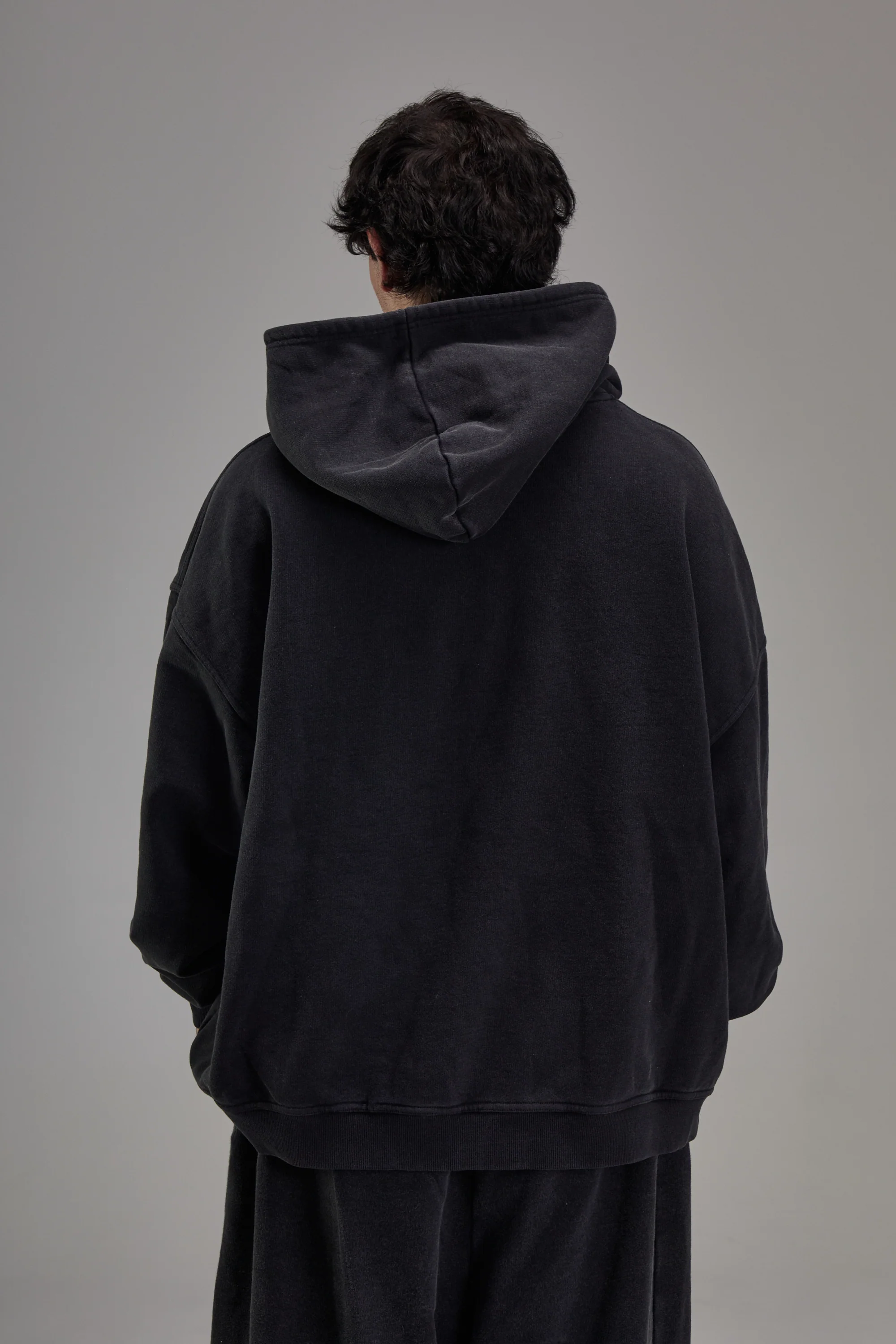 Faded Black Heavyweight Zip Up - Image 3