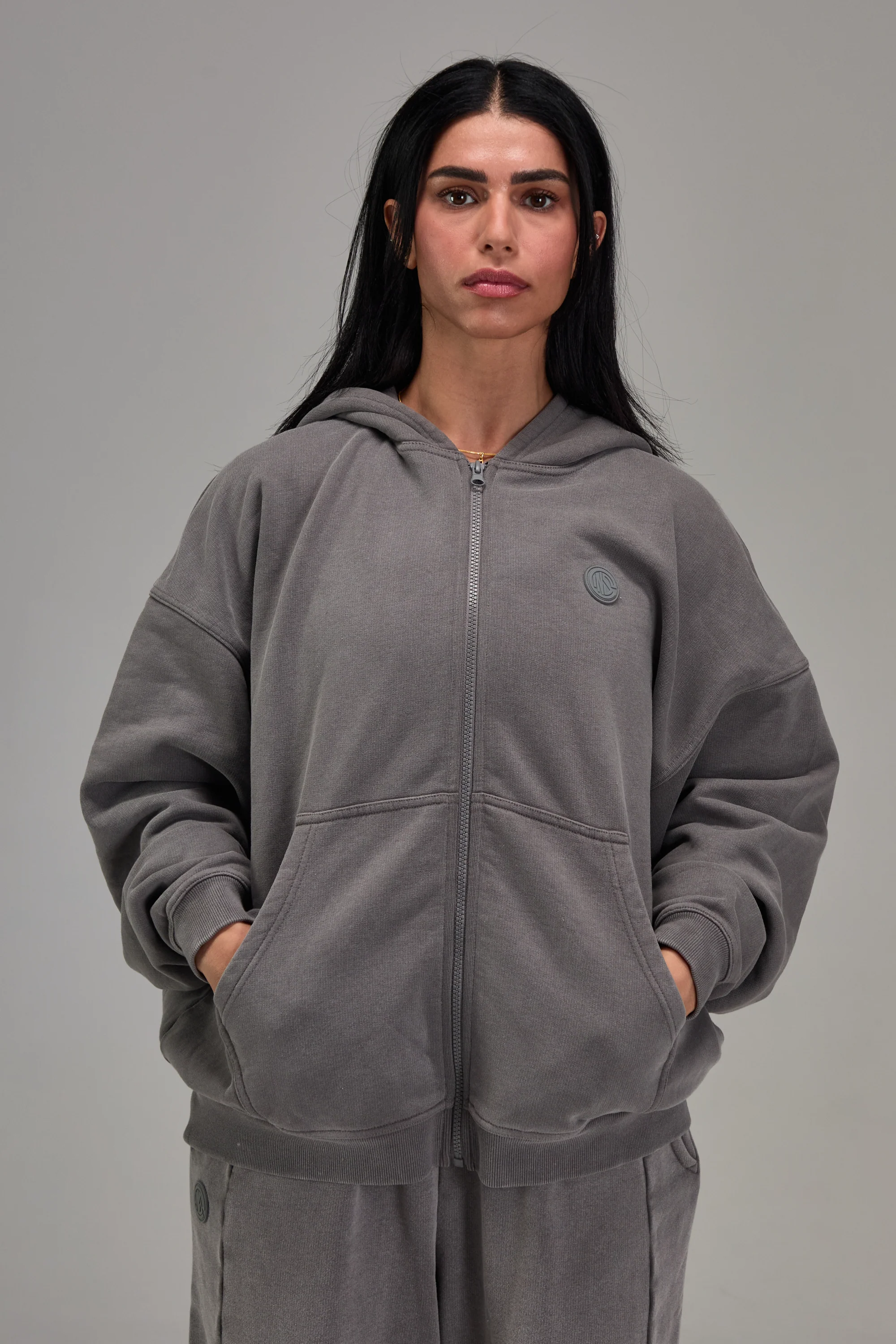 Gunmetal Grey Heavyweight Zip Up - Image 3